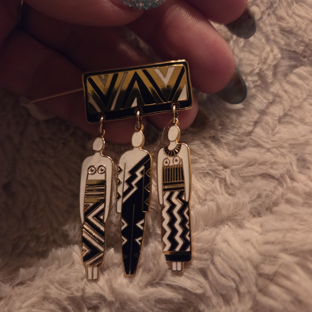 Traibal Spirit Earrings And Brooch Ansestor Collecton Laura Birch!!!!! - Picture 6 of 10